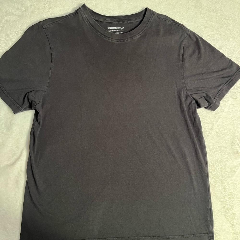 William Rast Black Crew Neck T Shirt Men’s Medium 100% Peruvian Pima Cotton